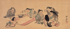 Seven Otafukus by Kawanabe Kyōsai