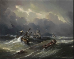 Ships in Distress by Théodore Gudin