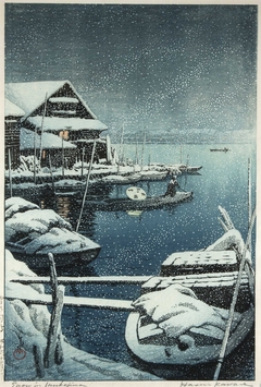 Snow Mukojima by Kawase Hasui