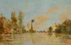 Soleil Couchant, L'Ile de Bezons by Charles-François Daubigny