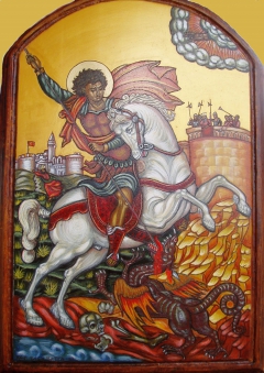 St. George killing the dragon by Tasso Pappas