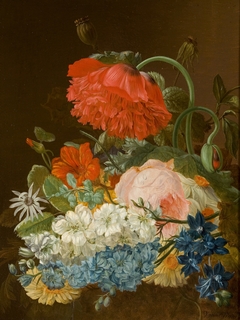 Stilleven met bloemen by Vincent Jansz van der Vinne