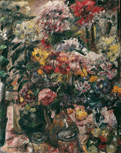 Stillleben mit Chrysanthemen und Amaryllis by Lovis Corinth