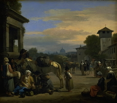 Street Scene in Rome by Jan van Huchtenburgh