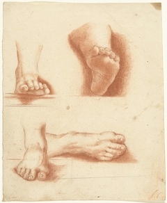 Studie van vier voeten by Unknown Artist