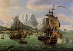 Table Bay, c. 1730. by Samuel Scott