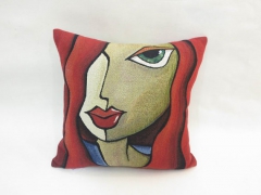 Temptress - Colorful custom throw pillow cushion - Modern Abstract Pop Art by Fidostudio by Tom Fedro