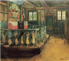 The Altar at Uvdal Stave Church by Harriet Backer