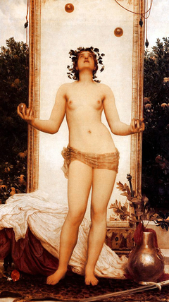 the antique juggling girl by Frederic Leighton