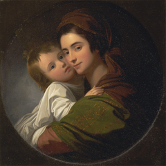 The Artist's Wife Elizabeth and Their Son Raphael by Benjamin West