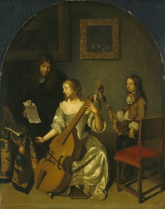 The Cello Player by Caspar Netscher