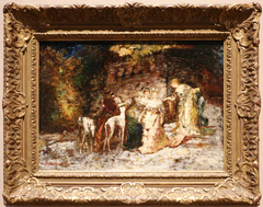 The Greyhounds by Adolphe Joseph Thomas Monticelli