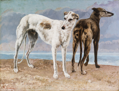 The Greyhounds of the Comte de Choiseul by Gustave Courbet