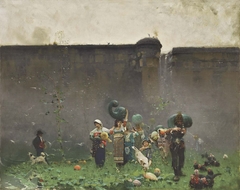 The harvest of pumpkins by Francesco Paolo Michetti