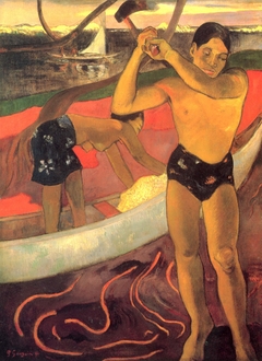 The man with the axe by Paul Gauguin