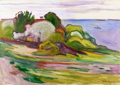 Trees and Torpedo Boat by Edvard Munch