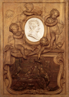 Trompe l’oeil: Basrelief mit Amor und Psyche by Marten Jozef Geeraerts