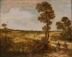 Twee ruiters in duinlandschap by Esaias van de Velde