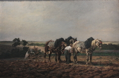 Une Attelée en Brie by Émile Jacque