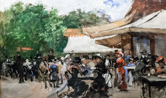 Outside a Restaurant in the Bois de Boulogne by Hugo Birger