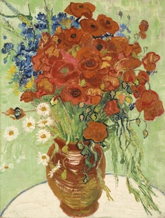 Vase with Cornflowers and Poppies by Vincent van Gogh