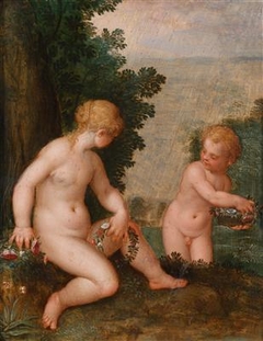 Venus and Cupid by Hans Rottenhammer