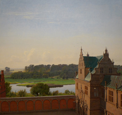 View from Frederiksborg Castle by P C Skovgaard