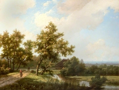 View of a Path with a Hut by a Stream by Warner Gijselman