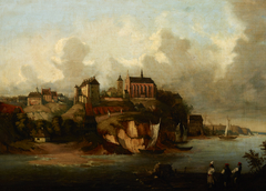 View of Sandomierz by Józef Szermentowski