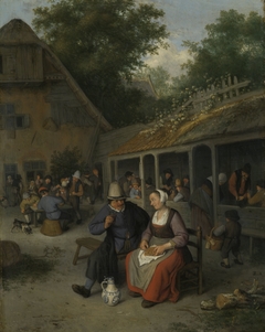 Village inn by Cornelis Dusart