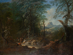 Waldlandschaft "Morgen" by Maximilian Joseph Schinnagl