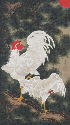 White fowl and pine by Itō Jakuchū