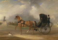 William Massey-Stanley driving his Cabriolet in Hyde Park by John Ferneley