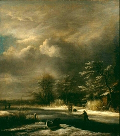 Winter Landscape with Skaters by Jacob van Ruisdael