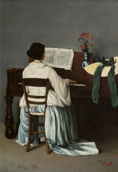 Woman at a Spinet by François Bonvin