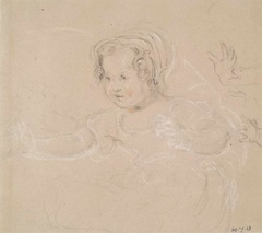 Young Girl - Study for Dick Whittington and His Cat - Sir William Allan - ABDAG003380 by William Allan