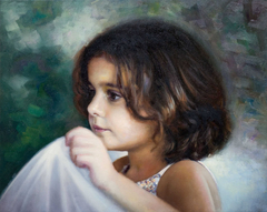 "Portrait of a little girl" by Οδυσσέας Οικονόμου