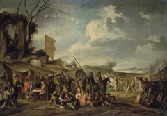 A Camp by the Ruins by Cornelis de Wael