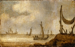 A Coastal Scene by Julius Porcellis