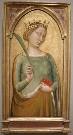 A Crowned Virgin Martyr (St. Catherine of Alexandria) by Bernardo Daddi