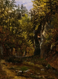 A Forest Road with an Altar by Thomas Fearnley