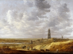 A panoramic view of Rhenen, seen from the North-East by Jan van Goyen