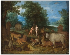 Adam and Eve in Paradise by Jan Brueghel the Younger