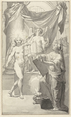 Allegorie van de Wetenschap, de Waarheid en de Natuur by Jan Wandelaar