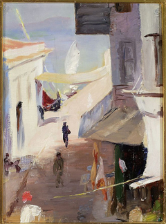 Alleyway in the port by the harbour. From the journey to Constantinople by Jan Ciągliński