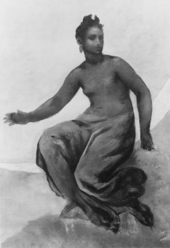 Anahita: A Study for "The Flight of Night" by William Morris Hunt