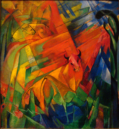 Animals in a Landscape by Franz Marc