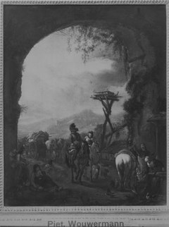 Ankunft im Quartier (Kopie nach) by Philips Wouwerman