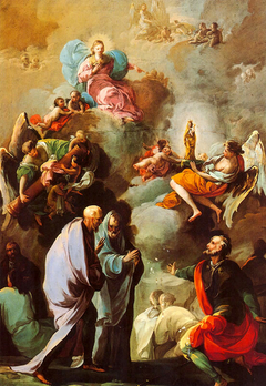 Apparition of the Virgin of Pilar to Santiago and his disciples Zaragoza by Francisco de Goya