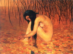 Baigneuse aux roseaux by Félix Vallotton